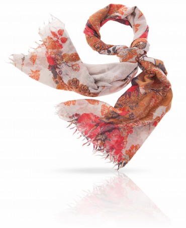 Палантин Женский ZW-JEWEL.FLOWER/SILVER